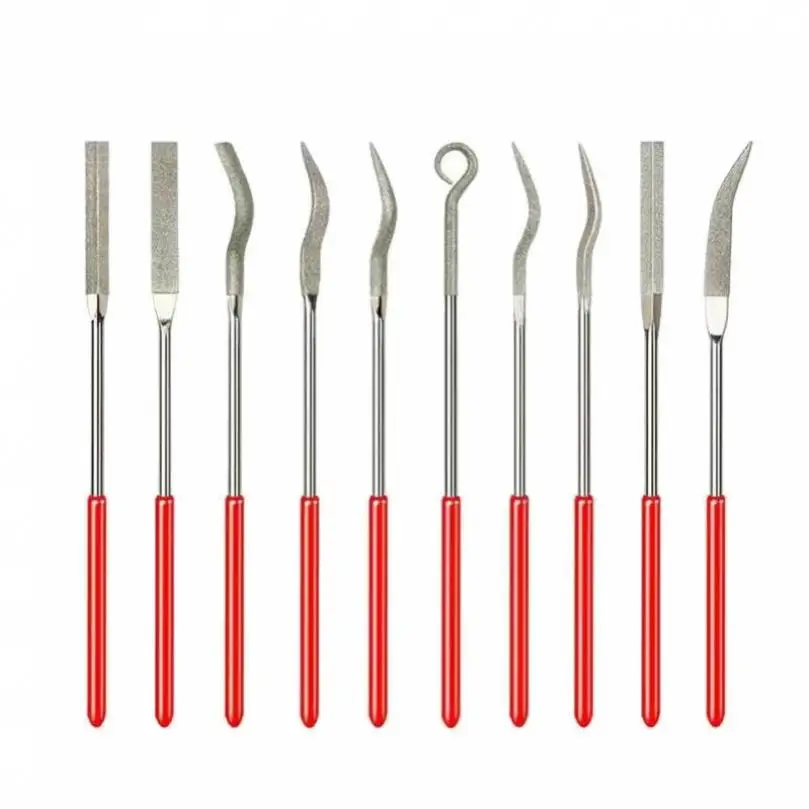 

10pcs Mini 140mm 5.1 inch Files Set for Rough Carving Metal Ceramic Jewelry Wood Working Grinding Polishing Fine Tooth File Set