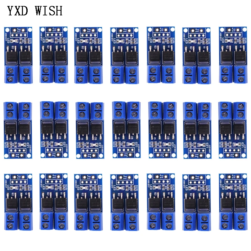 100pcs 15A 400W High Power MOS Field Effect Switch Trigger Switch Driver Module PWM Adjustable Electronic Switch Motor Control