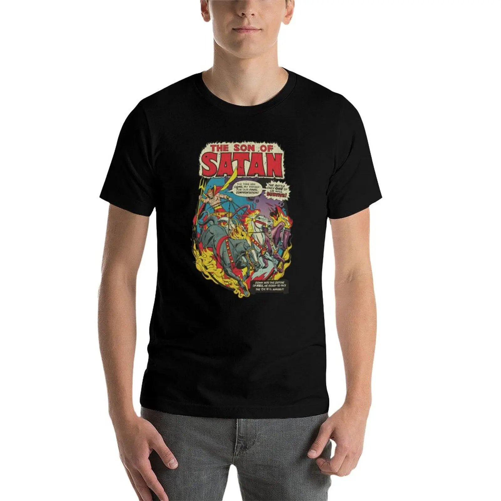 Koszulka Męska Syn Szatana, bawełniane koszulki męskie, zestaw bawełnianych T-Shirtów