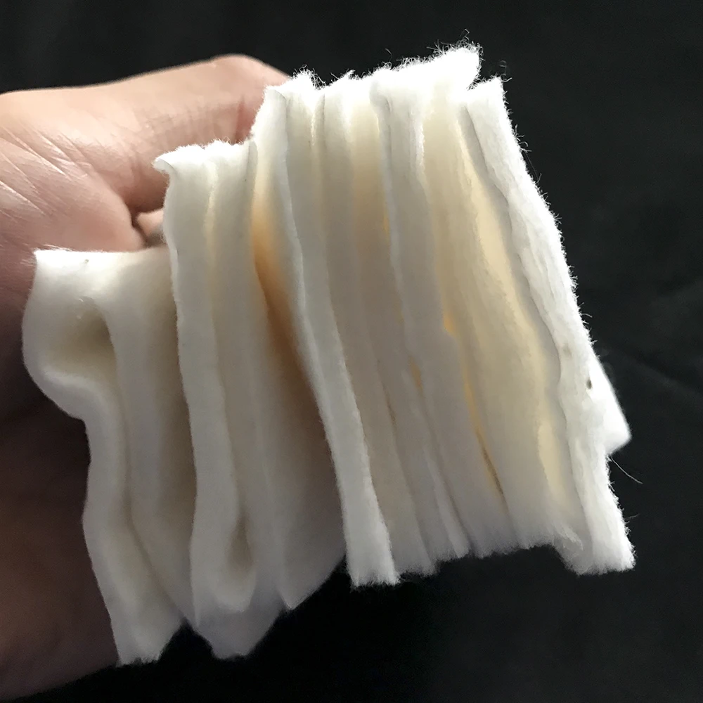 2Types Original Japanese Organic 100% Cotton Soft Pad 180 sheets 50x60mm Unbleached Cotton 60x80mm Bigger 40 Sheets Repacked