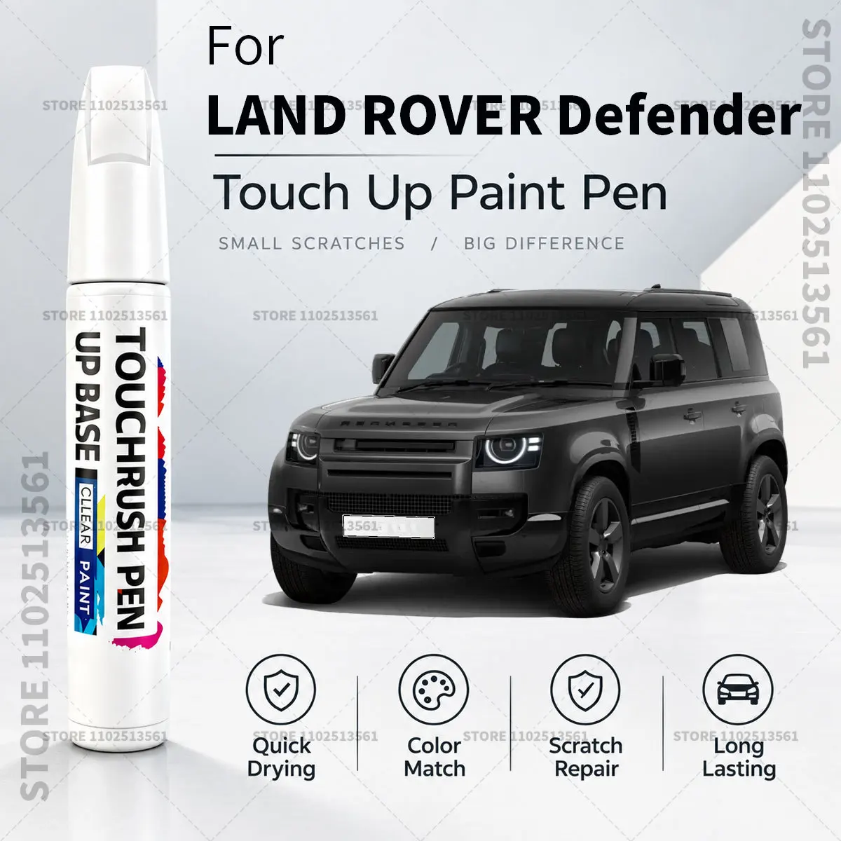 Car Scratch Repair Pen Touch Up Paint Marker Waterproof Quick Dry Auto Body Paint Repair Tool  For LAND ROVER Defender White Red