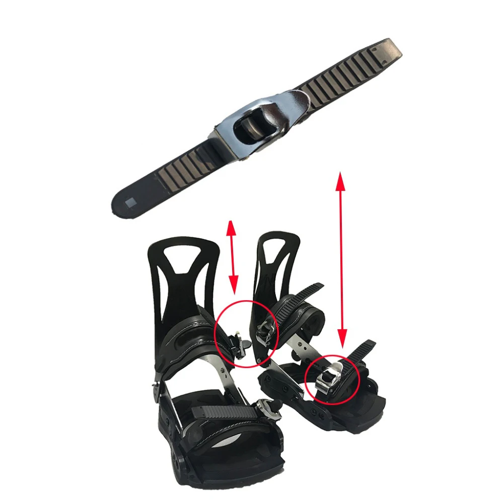 1 قطعة مشبك تزلج على الجليد المضمن 18/20/30/50 سنتيمتر النايلون مشبك مسننة حزام رمادي معدن مطلي مشبك لوح التزلج المثبت أجزاء #3