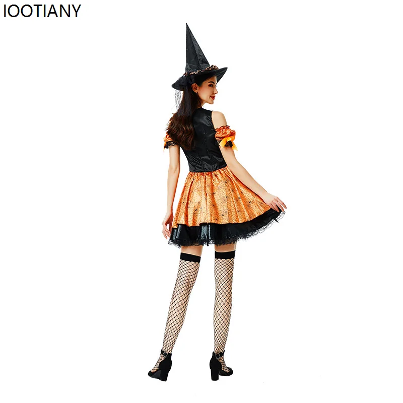 Halloween erwachsene Hexe Cosplay Kostüme Thema Party Maskerade Kürbis Zauberer lustiges Kleid Karneval Bühne Leistung verkleiden sich neu