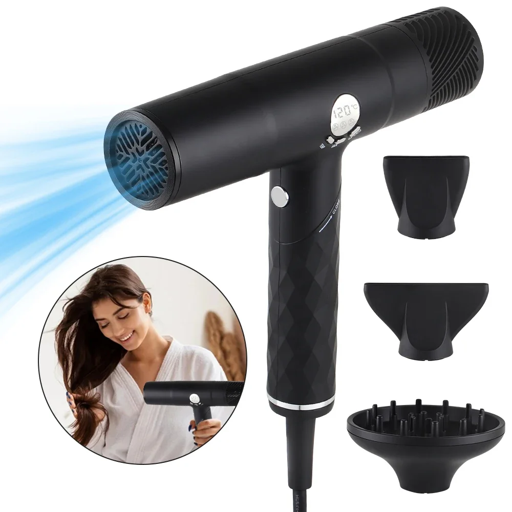 Professional  Fast Drying 1300W 110000 RPM Negative Ion High Speed Hair Dryer with Diffuser and Nozzle