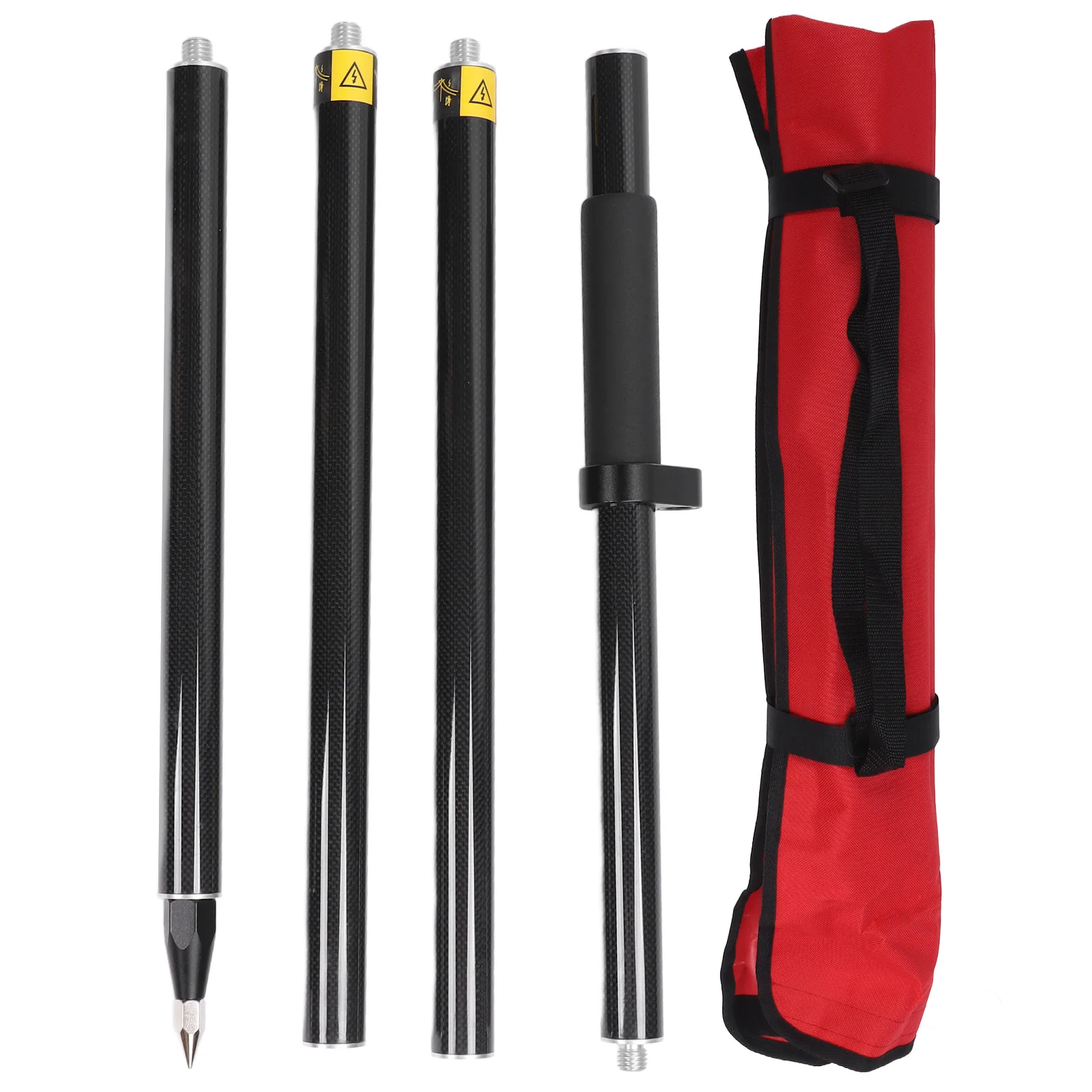 

Surveying Prism Pole 2 Meter 4 Section Survey Pole RTK GPS Carbon Fibre Surveying Prism Pole with Level Bubble 0mm Constant
