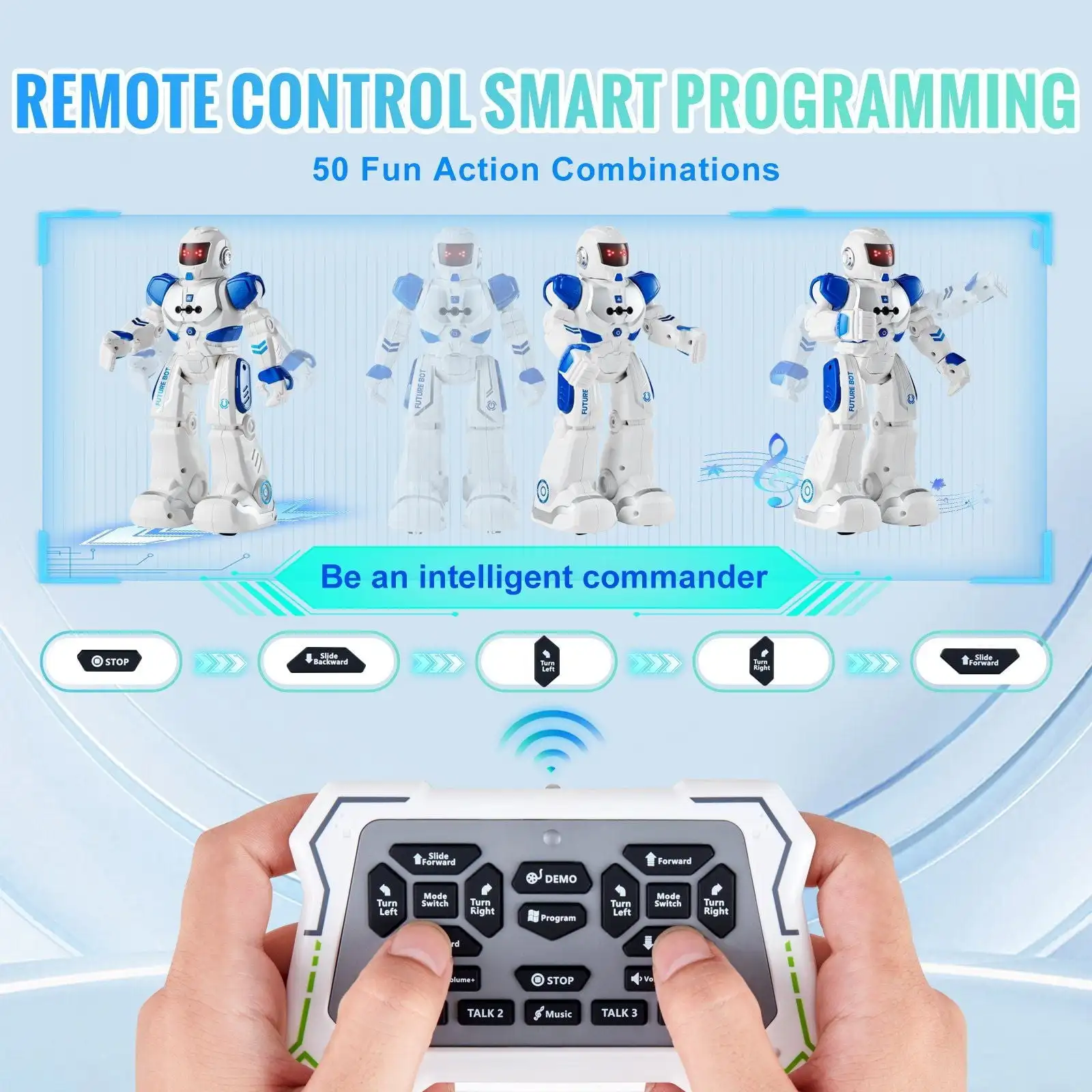 Mainan Robot RC untuk Anak-anak Berbicara Menari Gerakan Remote Control Dapat Diprogram