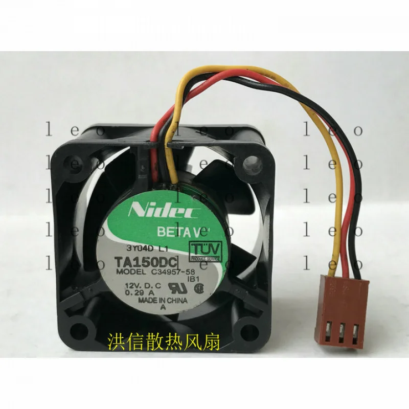DD  1 PCS  NIDEC  Fan  TA150DC  C34637-58   DC 12V  4cm 4020 3 PIN