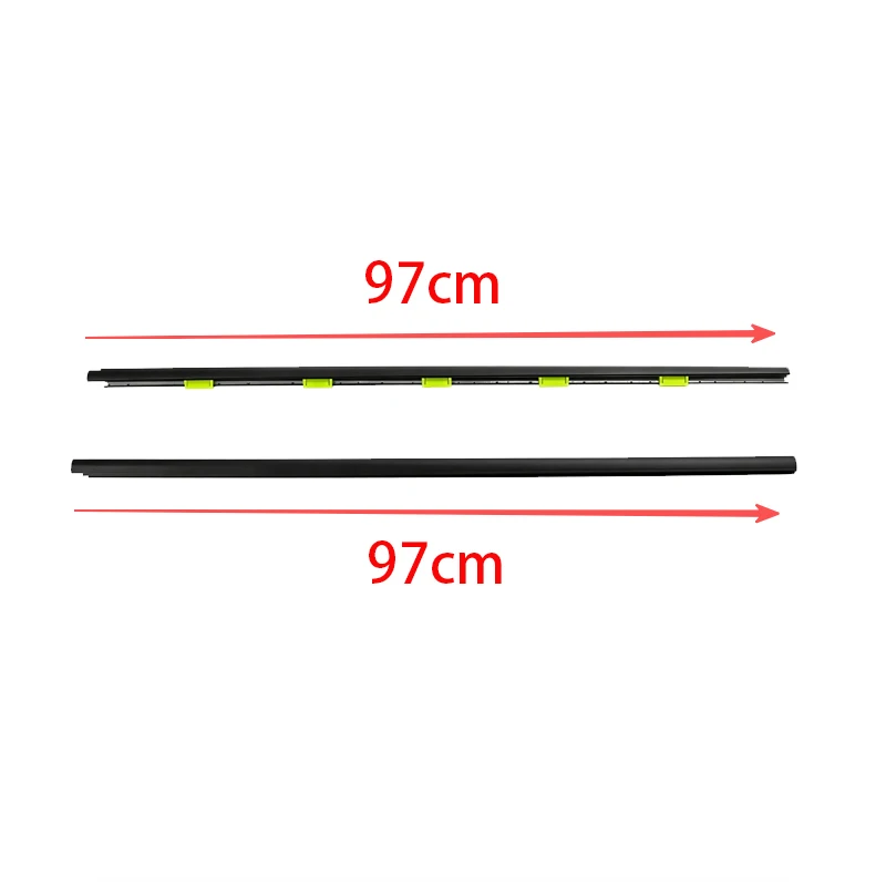 2Pcs Black Window Rubber Trim For Honda Civic EK4 / EK9 1996-2000 Weatherstrip Seal Strips Window Glass Moulding 72410-S03-003