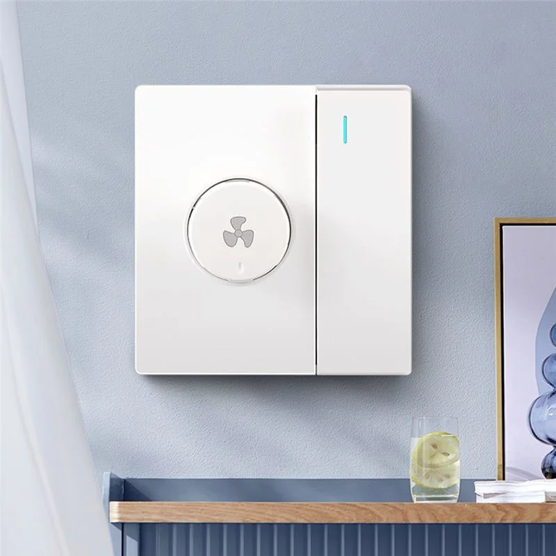 ABPQ-Panel Ceiling Fan Speed Regulator 86 Type Electric Fan Stepless Speed Control With 1Gang 300W Switch BLACK