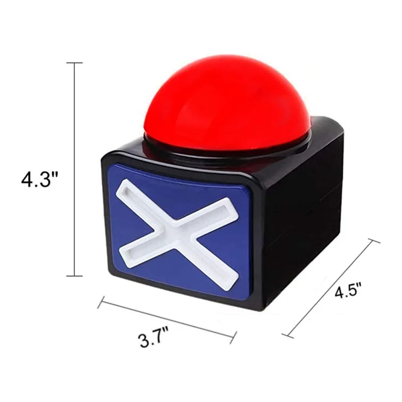 ABWE-3Pcs لعبة الإجابة الجرس، لعبة الطنان إنذار الصوت زر التشغيل مع ضوء Trivia Quiz Got Talent Buzzer Game Show