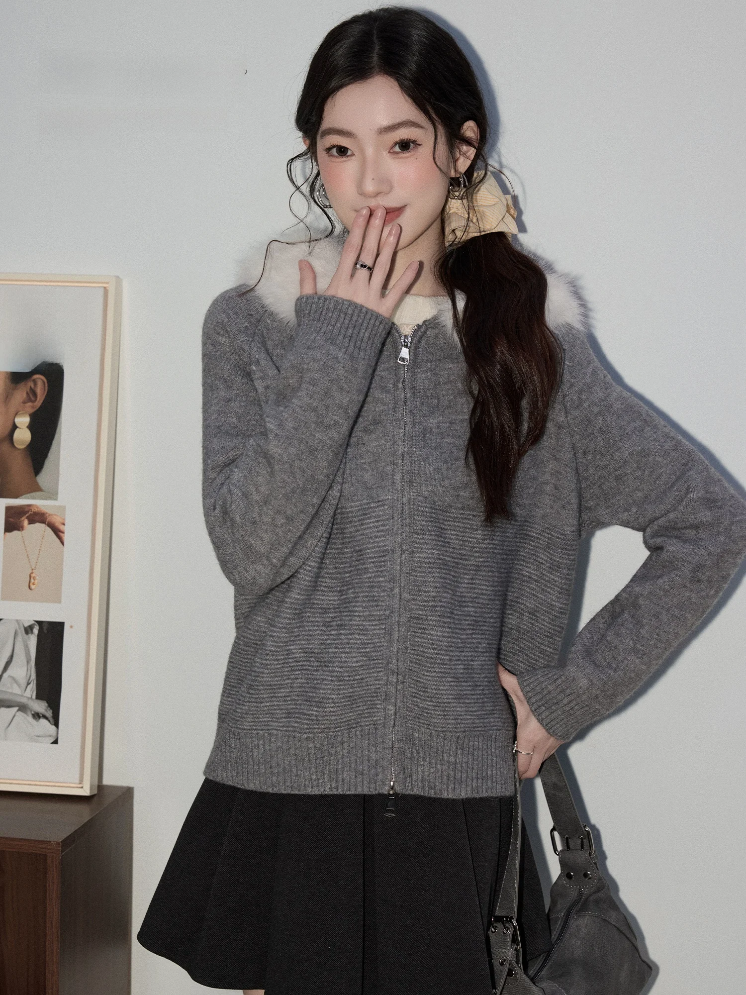 

Женское утепленное вязаное пальто с капюшоном, мягкое, двойной вязки, с длинными рукавами, повседневное, свободного кроя, модная зимняя верхняя одежда