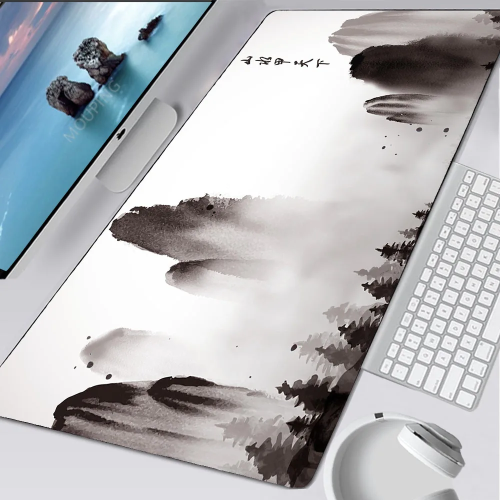 

Mountain Mouse Pad Art Table Black and White XL Landscape Mousepad Computer Deskmat Mouse Gamer Keyboard Accessories Mat 400x900