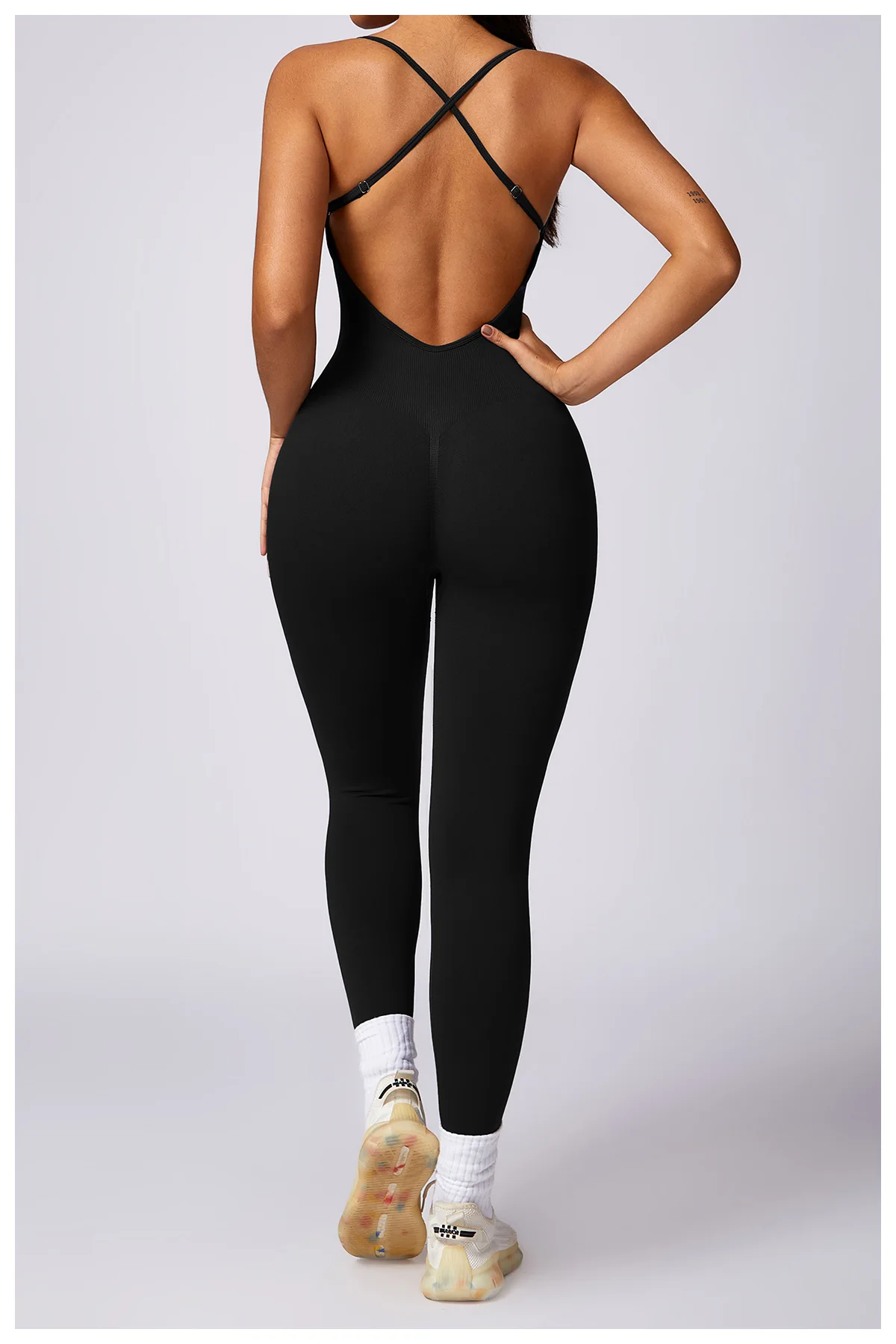 Women Full Seasons Casual Fitness Sporty Playsuit Bodycon Jumpsuit Sleeveless Slim Activewear All In One Jumpsuit Clothing Lady