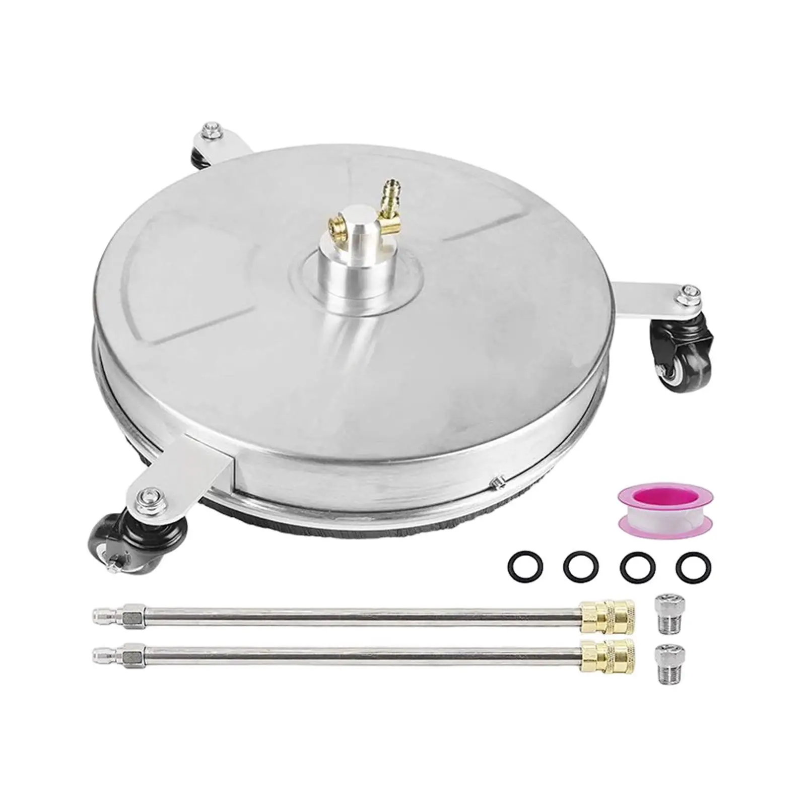 4000PSI 13 Inch Pressure Washer Surface Ground Floor Cleaner Stainless Steel 3 Wheel for Karcher 1/4