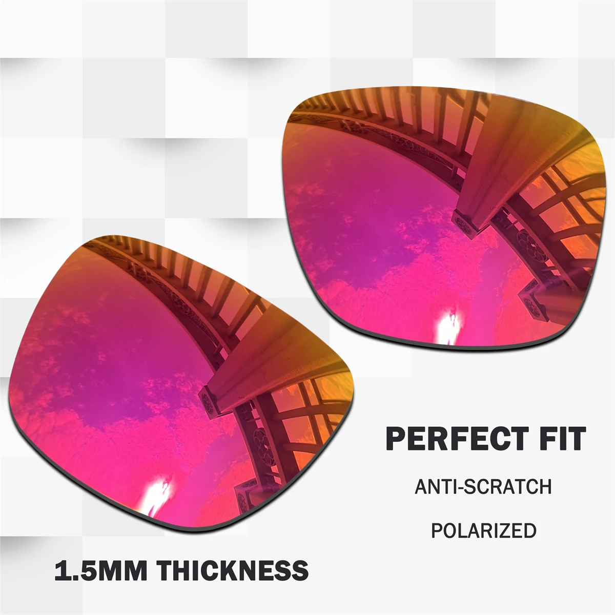 

Midnight Sun Polarized Replacement Lenses for Meta Wayfarer RW4008 RW4012 53MM Smart Glasses 100% UV Protection