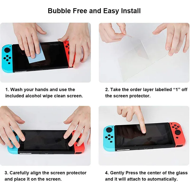 新1パック保護ガラスnintendスイッチ強化ガラス画面保護フィルムnintendosスイッチnsガラスアクセサリー