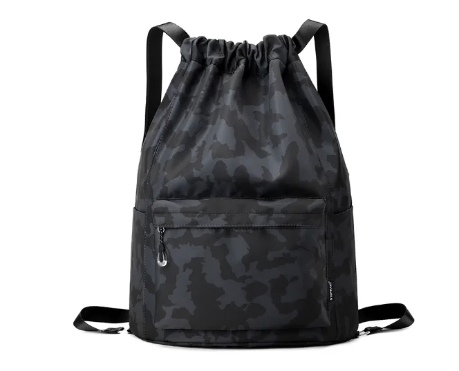Camo Backpack For Men Women Water Resistant Sports Gym Drawstring Bag Basketball Hiking Rucksack Outdoor Travel Storage Backpack