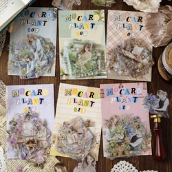 6Style 40Pcs/pack Botanical Women's Illustrated Book Series Sticker for DIY Handbook Phone Case Hanging Envelope Card Decoration