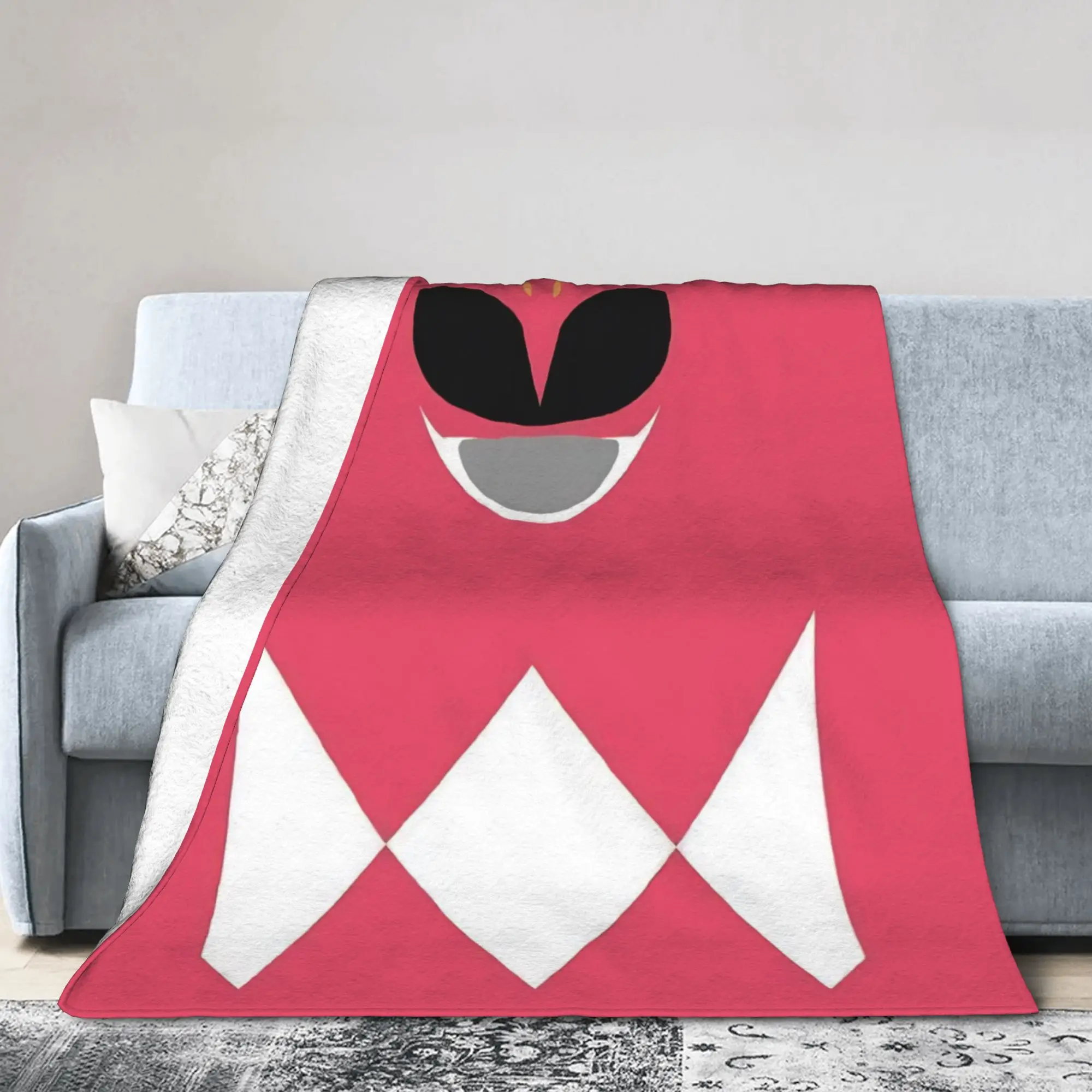 Pink Ranger Fleece Blanket Power R-Ranger Custom Throw Blankets for Home 200x150cm Rug Piece