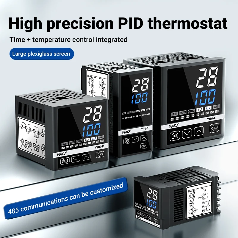Digital PID Intelligent Temperature Controller YH6-AK1220/BK1220/DK1220/EK1220 SSR Relay Dual Output 4-20mA Thermoregulator