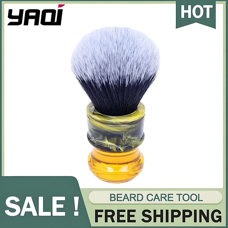 

Yaqi Sagrada 24 мм мужская щетка для влажного бритья черный/белый смокинг из синтетического волокна ручка из смолы для мужчин профессиональный инструмент для ухода за бородой