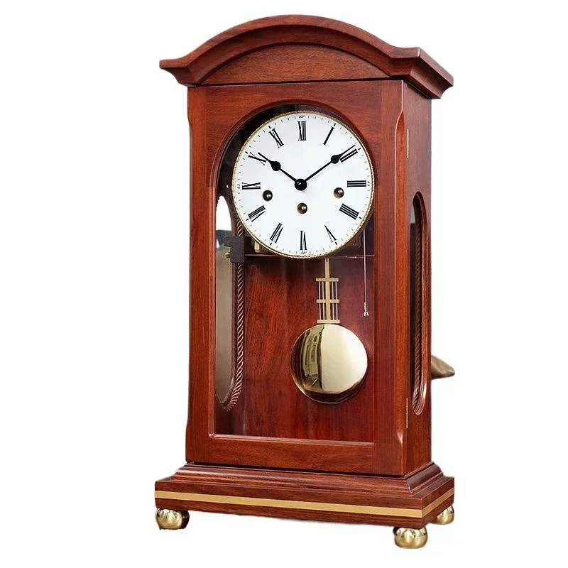 Living room mechanical seat clock desktop retro clock old-fashioned desk clock German imported movement HD2303