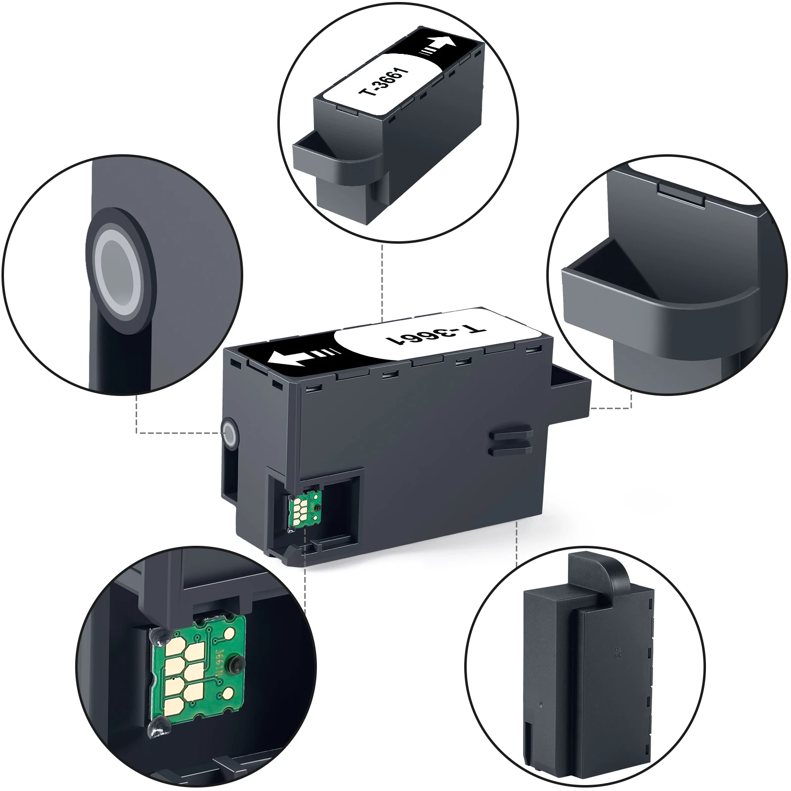 

T3661 E3661 Maintenance Box Waste Ink Tank With one time use chip for Epson XP-6000 XP-6001 XP-6005 XP-8500 XP-8600 printer