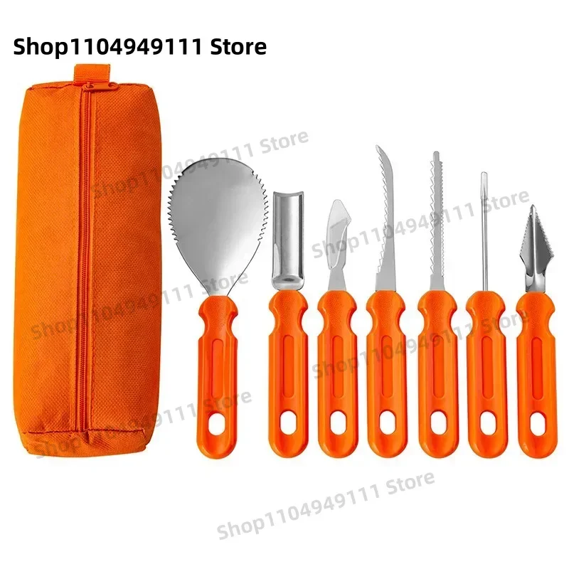 

Halloween Pumpkin Carving Knife Set DIY Lantern Making Fruit Vegetable Cutting Hand Tool Stainless Steel Kitchen Gadgets