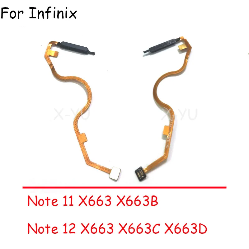 

For Infinix Note 11 12 X663 X663B X663C X663D Home Button Fingerprint Sensor Return Power Flex Cable