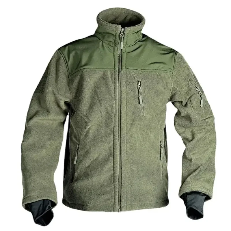 

Winter Fleece Tactical Jacket Men Tops Quality Thickened Warm Windproof Outdoor Jackets Multiple Pockets Causal Hiking Coat Male