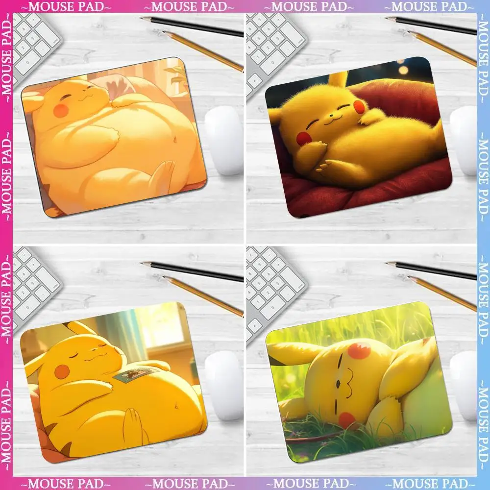 

Pokemon Fat Pikachu Mouse Pad Non-Slip Game esktop Leather Mause Pad Waterproof Anti-Scratch Easy To Clean Mat For Give gifts to