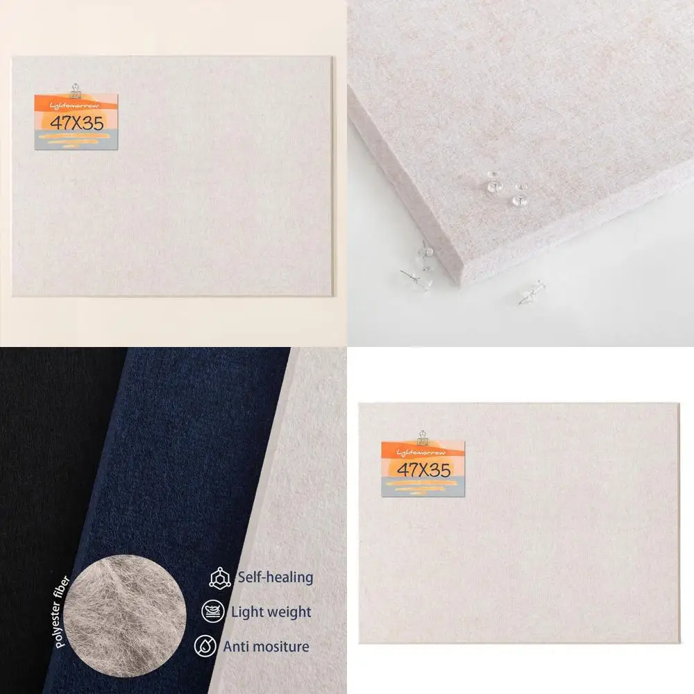 

Декоративная фетровая доска для заметок из овсяной шерсти, 47x35 дюймов, складная, 4x3 фута, для демонстрации фотографий, с 20 кнопками-гвоздиками