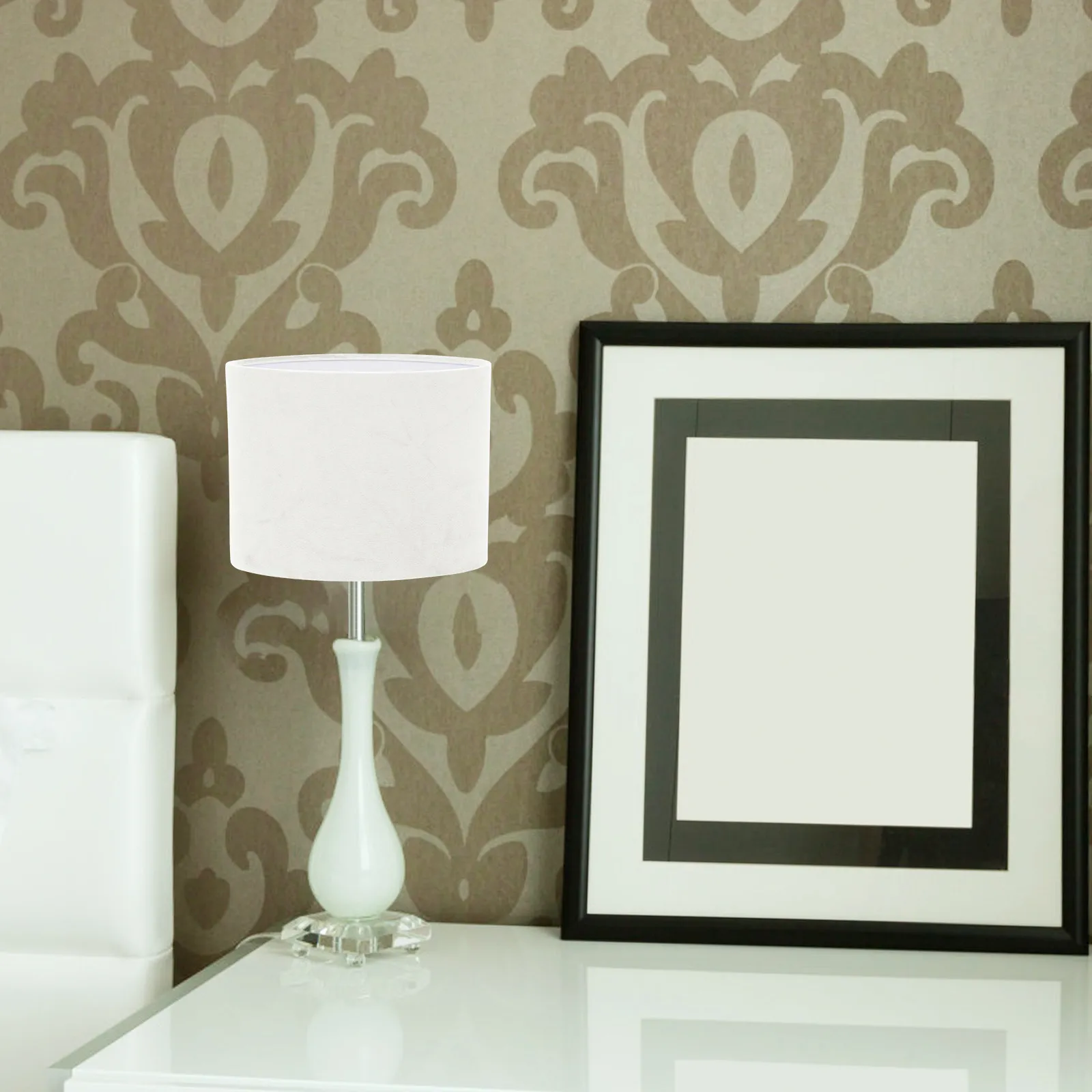 

1Pcs Decorative Oval Lampshade Premium Cloth Light Cover for Bedside Table Lamp Decoration Lampshade Oval Light Cover