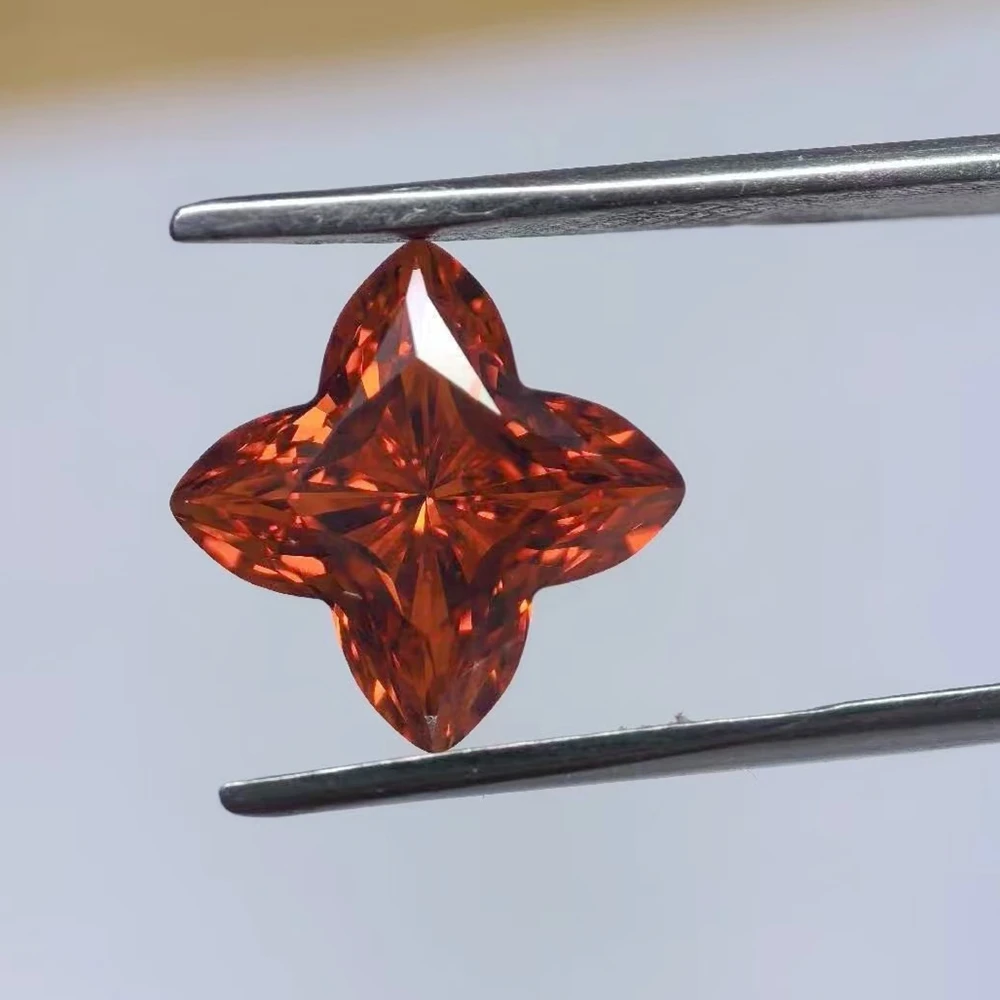 

1 шт. 6X6 мм 8X8 мм, высокое качество, серьги с кубическим цирконием Lucky Four Leaf Clover, кулон, свободные товары, драгоценный камень