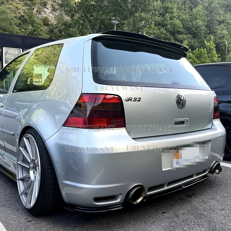 Ubuyuwant Heckdach lippen spoiler für 99-06 vw golf 4 mk4 r32 Fließheck spoiler abs Kunststoff gloosy schwarz Auto Heckflügel Dekoration