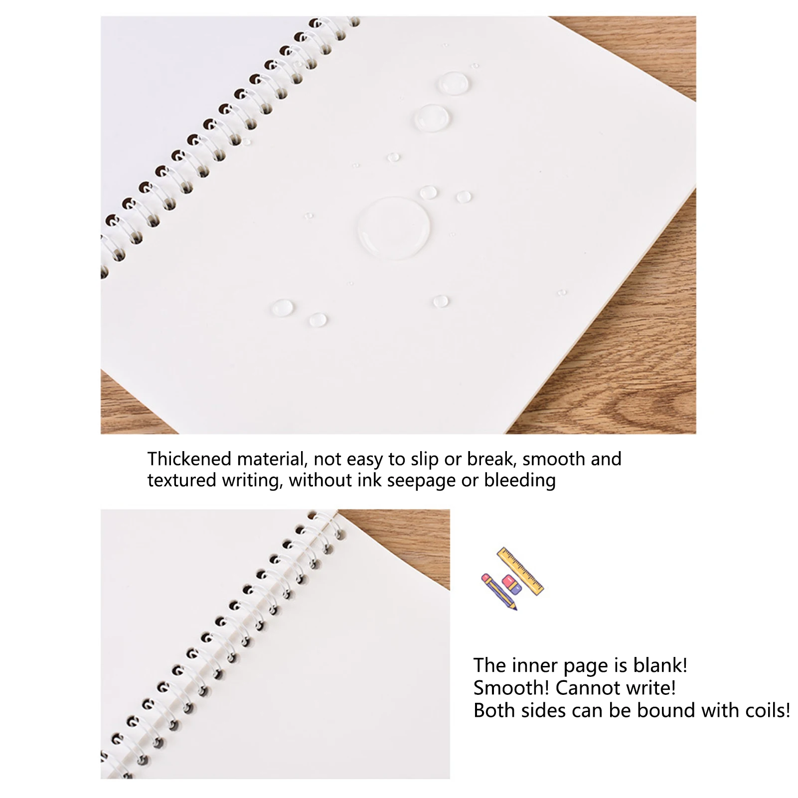 A5 Blank Sheet Double-Sided Reusable Release Paper Book Tape Stickers Cartoon Scrapbooking Journal Storage Book School Supplies