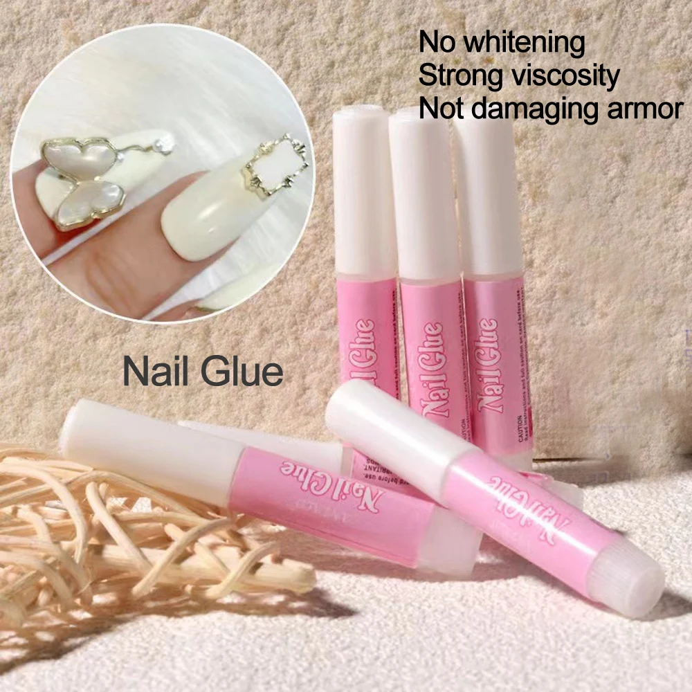 

7ml Strong Nail Glue For Fake Nails Rapid Drying Press In Nails Glue Stick Various Diamond Decorations DIY Nail Art Accessories