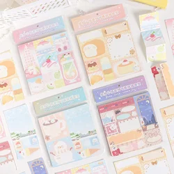 50pcs Colorful Mood Series Tearable Plaid Note Ins Style Cute Girly Heart Pocket Message Decoration Base