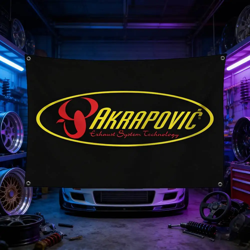 

Флаг AKRAPOVIC с логотипами мотоциклов и автомобилей, 120 г, из матового полиэстера, с сублимационной печатью, прочный, для декора дома и мероприятий