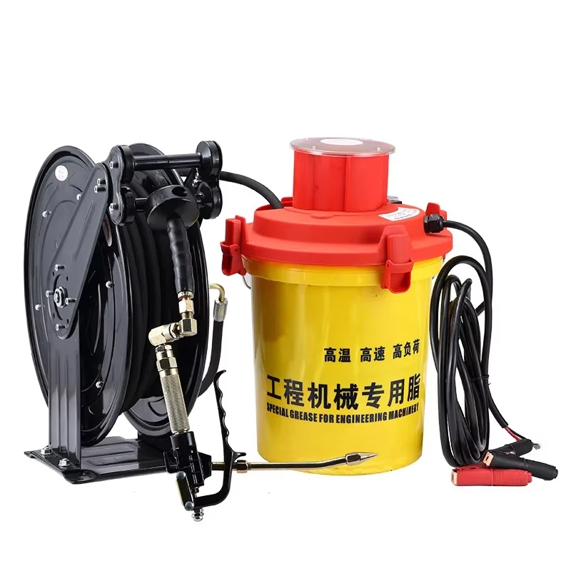 Air Pneumatic Grease Gun Pump With 18 L Oil Barrel and Gas-Pressure Meter Swivel Oiling Gun Head Use for Industry