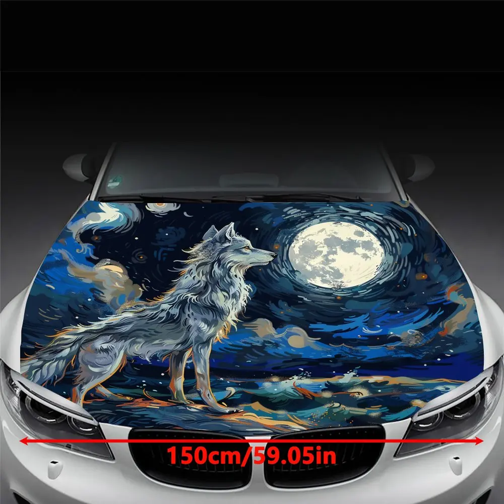 Innovative Wolf with Starry Background Sticker - Customizable Design Options, High-Quality Vinyl, Easy-to-Apply Instructions