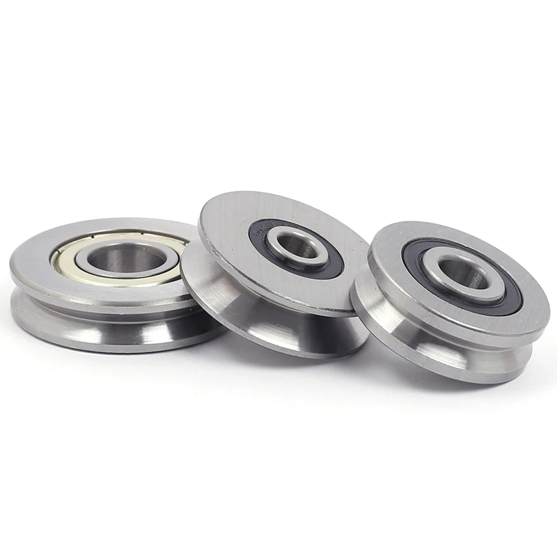 5PCS V608zz externo anel sulcado straightener guia rolamentos de roda  8*22*23*26*7 mm polia V largura do sulco 1.5mm v608/22