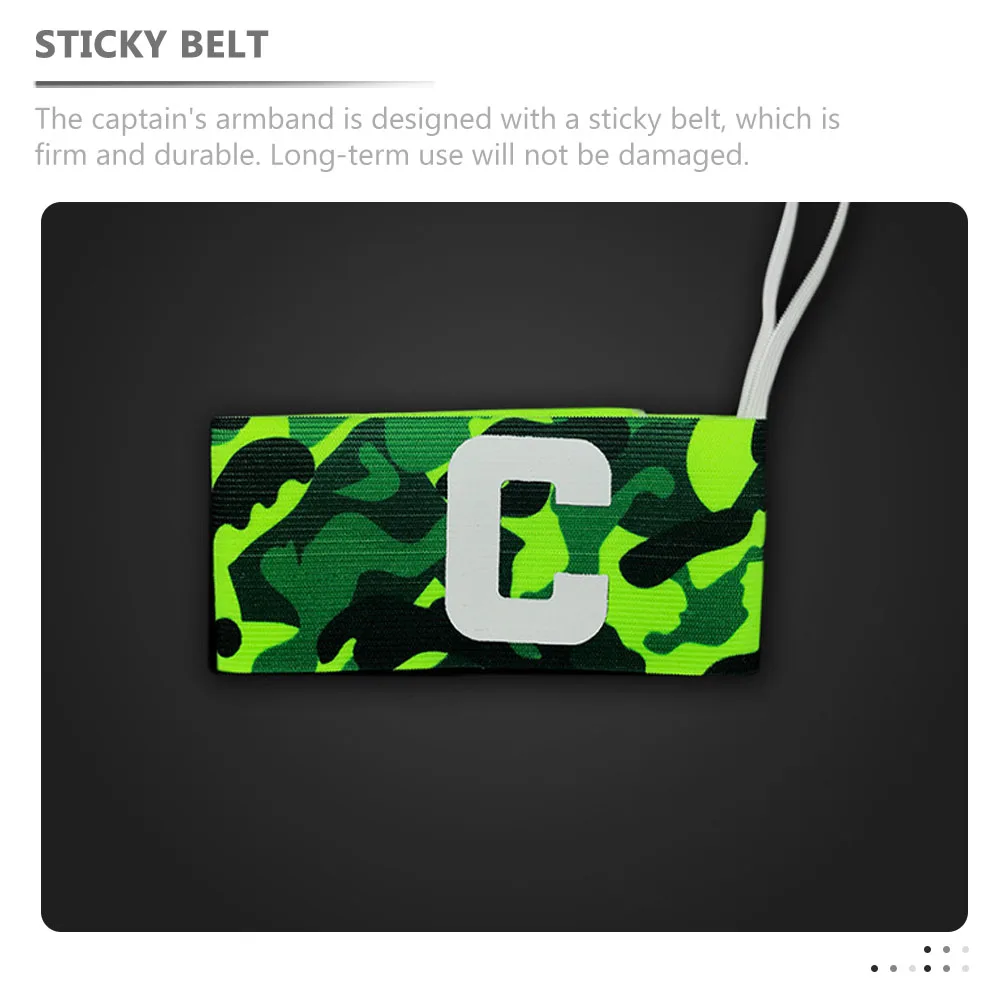 

3pcs Football Captain Armb Elastic Adjustable Sports Arm Strap Colored Compression Wristb for Running Outdoor