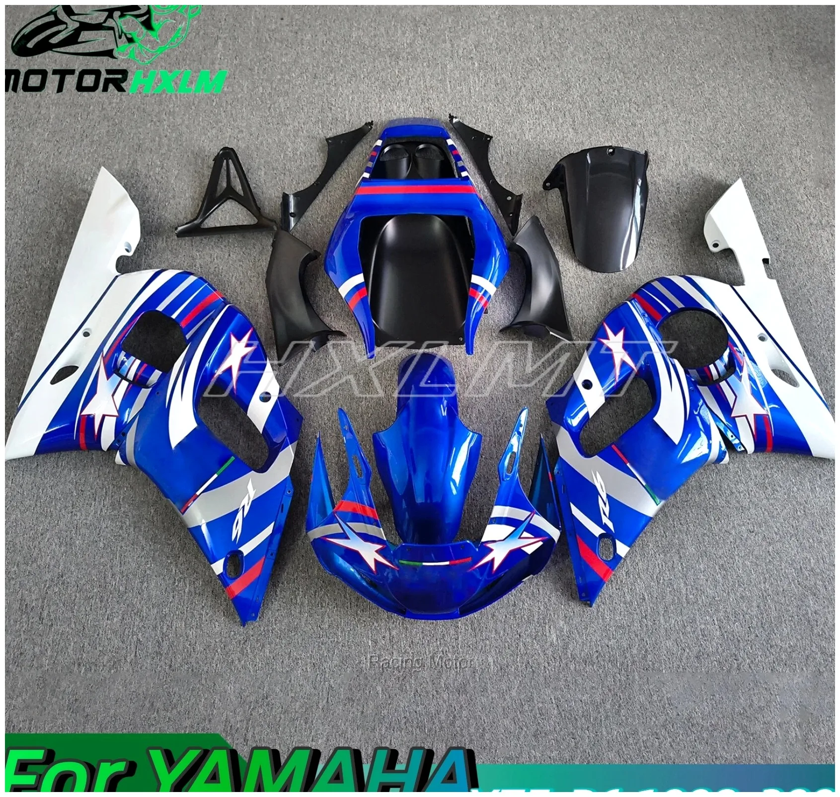 New ABS hot Fairings Kit Fit For YAMAHA YZFR6 YZF R6 Bright Blue White Bodywork Set | Racing Motor Store