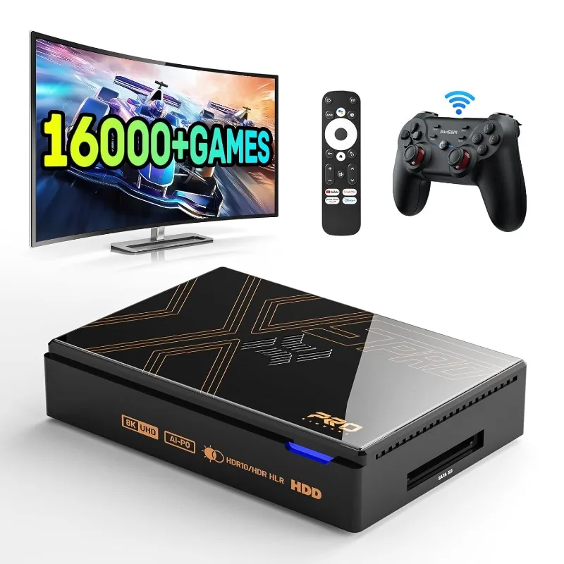 وحدة تحكم ألعاب POPULAR.Super Console X5 PRO Retro مع 16000+ ألعاب، نظام تشغيل Android 12.0، وحدة تحكم محاكاة متوافقة مع معظم E