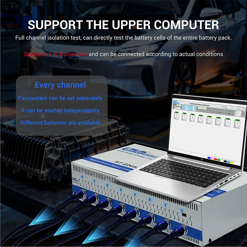 Heltec Hybrid Vehicle Battery Repair Tool 8 Channels 5A Equalizer for Toyota/Lexus NIMH 04/06/08/12 Cells 2-20V