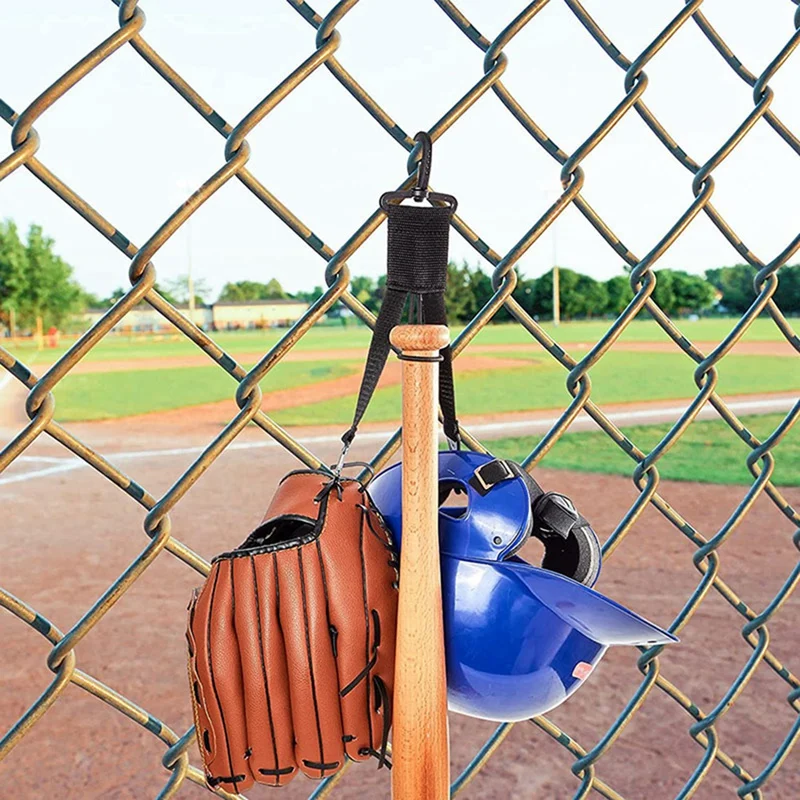 Baseball Softball Gear Hanger Dugout Organizer Baseball Bat Holder With Glove Clip And Helmet Hook For Playground Fence