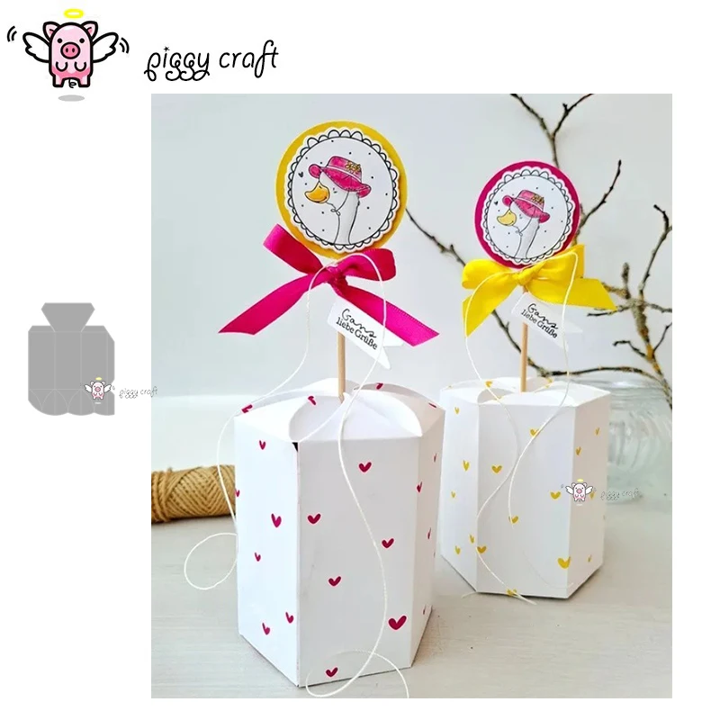 

Piggy Craft metal cutting dies cut die mold 3D folding box Scrapbook paper craft knife mold blade punch stencils dies
