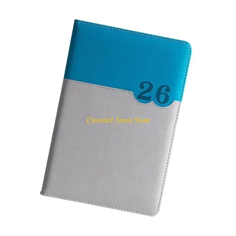 A3PC 2026 Leather Day Planner Academic Journal Notebook 360 Pages Lined for Men Women