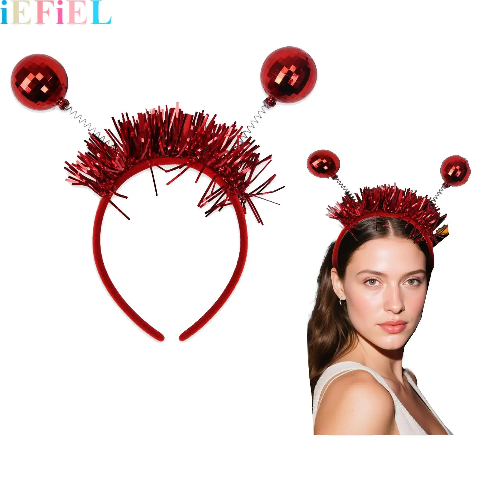 

1Pcs Disco Ball Headband Headpiece Retro Disco Outfit Costume Accessories Disco Hairband for Women